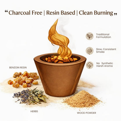 Sambrani Cups | Temple-Style Resin Dhoop Inspired by Jaipur Rituals | Deep Purifying Aroma for Puja, Meditation & Home Cleansing | Easy Light, Charcoal Free