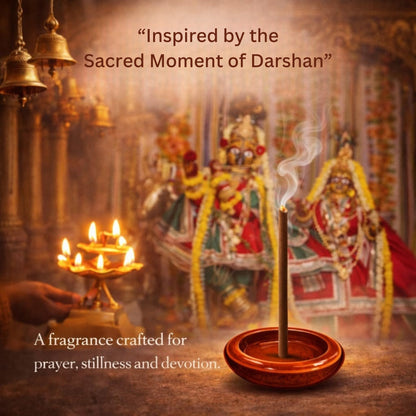 Darshan (Kesar Chandan Bambooless Incense Sticks) | Premium Low Smoke Agarbatti for Puja, Meditation & Aarti | Long Lasting Temple Fragrance | Clean Burning Bambooless Incense
