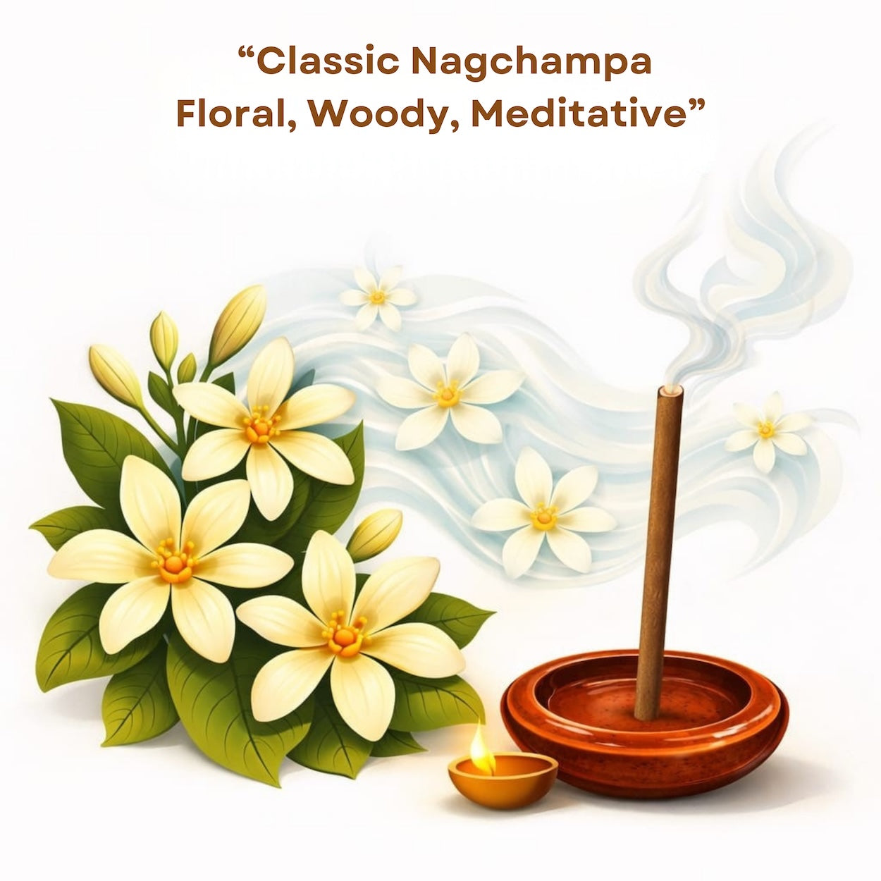 Morning Courtyards Nagchampa Bambooless Incense Sticks | Clean Burning Incense for Puja, Meditation & Yoga | Low Smoke, Long Lasting Fragrance | Inspired by Serene Jaipur Mornings