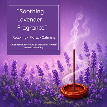 Lavender Bambooless Incense Sticks – “Jal Mahal Evenings” | Long Lasting Low Smoke Agarbatti | Inspired by Jaipur’s Calm Lake Evenings | Meditation & Stress Relief | 40 Sticks