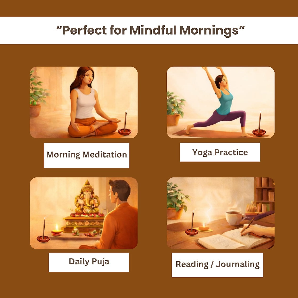 Morning Courtyards Nagchampa Bambooless Incense Sticks | Clean Burning Incense for Puja, Meditation & Yoga | Low Smoke, Long Lasting Fragrance | Inspired by Serene Jaipur Mornings