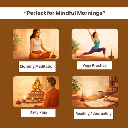 Morning Courtyards Nagchampa Bambooless Incense Sticks | Clean Burning Incense for Puja, Meditation & Yoga | Low Smoke, Long Lasting Fragrance | Inspired by Serene Jaipur Mornings