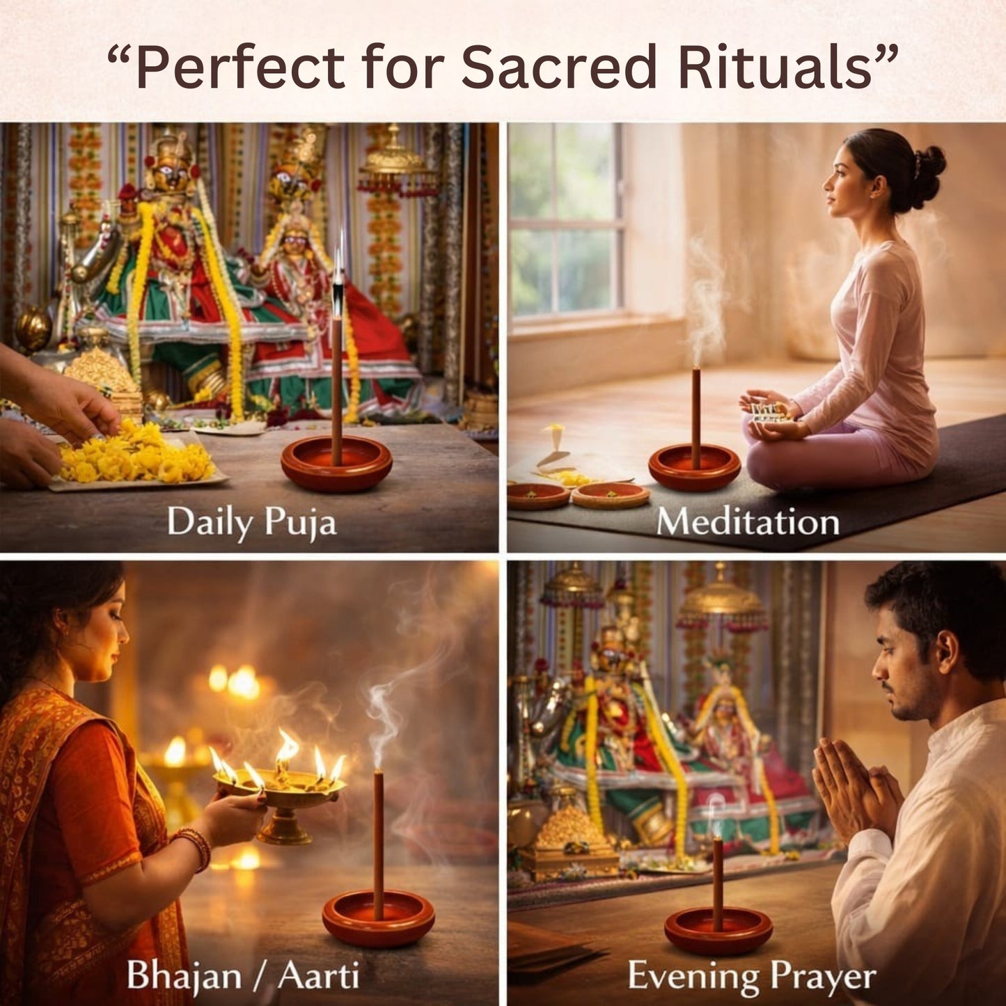 Darshan (Kesar Chandan Bambooless Incense Sticks) | Premium Low Smoke Agarbatti for Puja, Meditation & Aarti | Long Lasting Temple Fragrance | Clean Burning Bambooless Incense