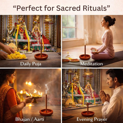 Darshan (Kesar Chandan Bambooless Incense Sticks) | Premium Low Smoke Agarbatti for Puja, Meditation & Aarti | Long Lasting Temple Fragrance | Clean Burning Bambooless Incense