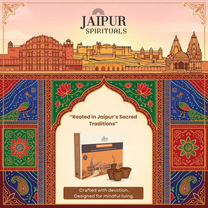 Sambrani Cups | Temple-Style Resin Dhoop Inspired by Jaipur Rituals | Deep Purifying Aroma for Puja, Meditation & Home Cleansing | Easy Light, Charcoal Free